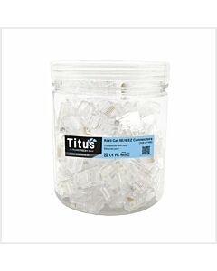Titus RJ45 Cat5e/6 EZ Connector (Tub of 100), RJ45-CAT5E-EZ